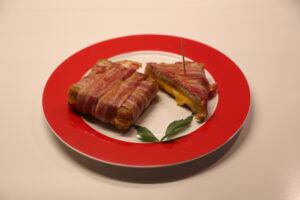 Käse-Toast im Bacon-Mantel (1)